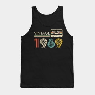 54th Birthday Vintage 1969 Limited Edition Cassette Tape Tank Top